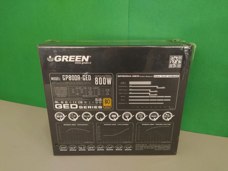 خرید پاور GP800A-GED گرین 800 وات ا Green GP800A-GED Power Supply
