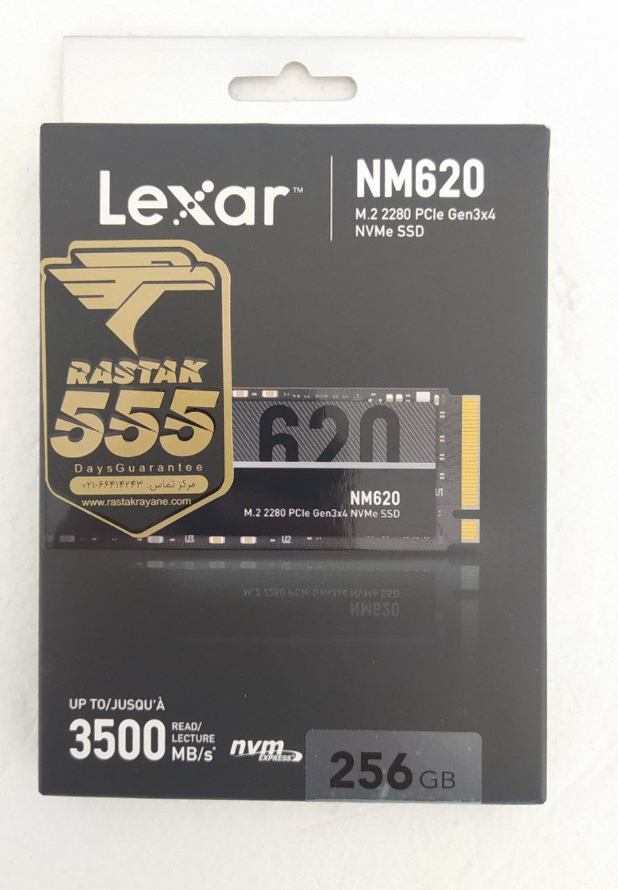 SSD LexaR-اس اس دی اینترنال لکسار مدل NM620 M.2 2280 ظرفیت 256 گیگابایت